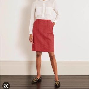 NWT Boden Atkins Tweed Mini in Orange Herringbone